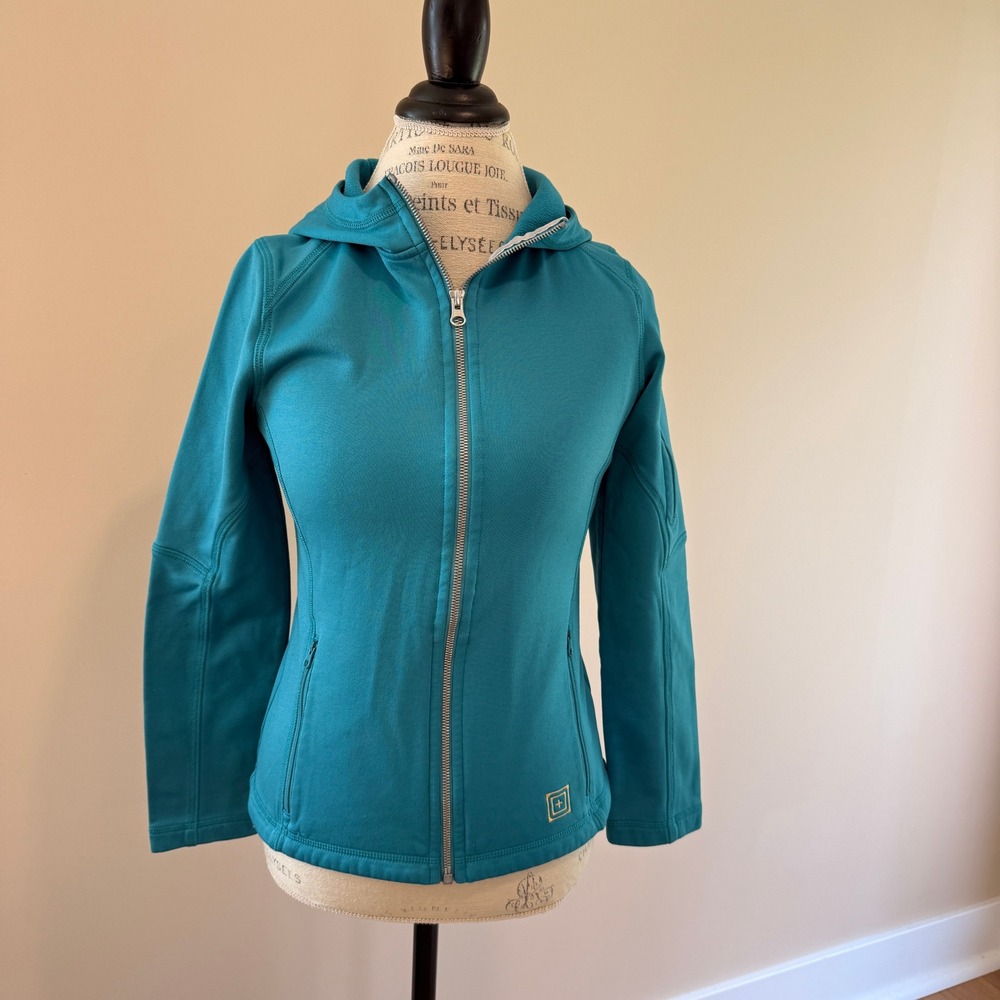 5.11 Tactical Women's Teal Fleece‎ Lined Full Zip Hoodie Size S